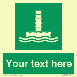 Custom sign safe condition Evacuation chute 